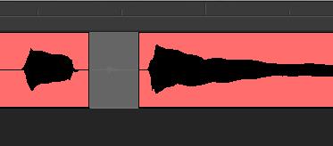 For precise editing it is often necessary to deactivate the snap setting and zoom in to waveform level.