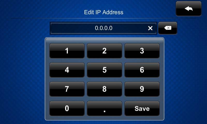 On-Screen Numeric Keypad Use the keypad to make the new entry. the x in the text field to clear any previous entry. to delete the last digit.