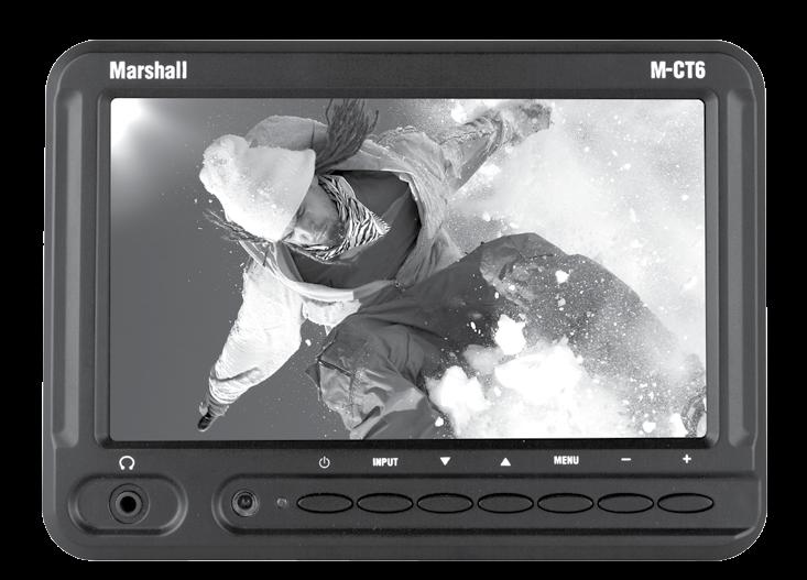 Thank you for purchasing a Marshall M-CT6 camera-top monitor. The M-CT6 is a great tool for focusing, composing, and viewing images/video clips directly from your digital camera/video camera.