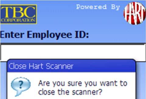 Log-Out & Close Scanners End Employee Scanning Session: When an Employee has completed their scanning assignments,