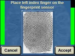 How to use the HIIDE Device Running Head Model No. Figure 26. Fingerprint Capture screen a. b.