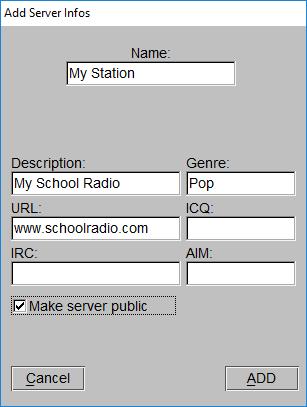 Click on Add to add the details 7. On the Settings window, click on the Audio tab at the top. You can set the following settings: a. Audio Device Select the correct soundcard input.