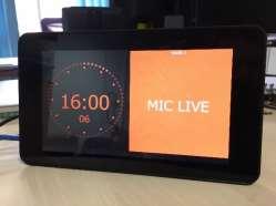 SmartSign can be configured to display different information such as clocks, on-air