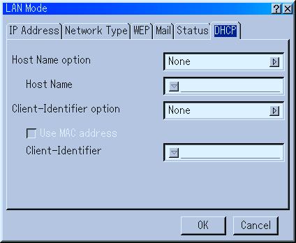 USING ON-SCREEN MENU Menu Descriptions & Functions DHCP Depending on your network environment, acquiring an IP address from a DHCP server may not be possible.