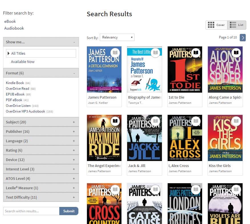Checked Out Checked In Search Results ebooks have been very popular and it can often be difficult finding a title that is checked in.