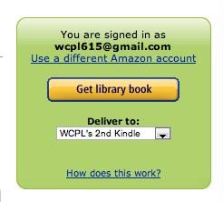 If you have more than one Kindle, select the one to which you want to send the book from the dropdown menu under Deliver to: located in the green box on the right side of the web page. 16.