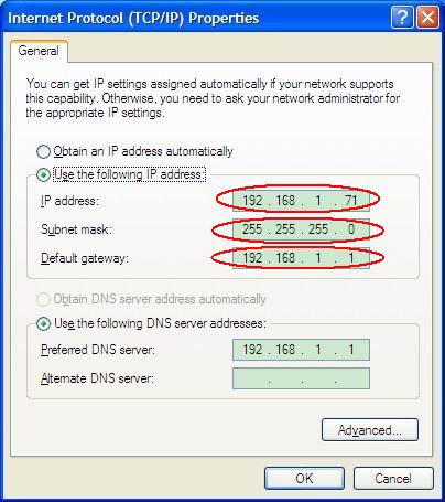 6.Communication with PC Figure 6-5 Set the network parameters of the computer (3) Set the network parameters of the Software.
