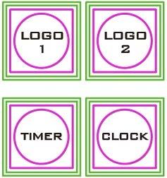 2.2.3 Logo and Clock The HS-2850 has the ability to store six static logos and one dynamic logo.