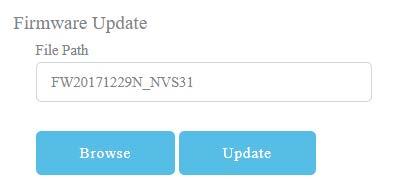 Once the file is uploaded successfully, click the Update button to start the update.