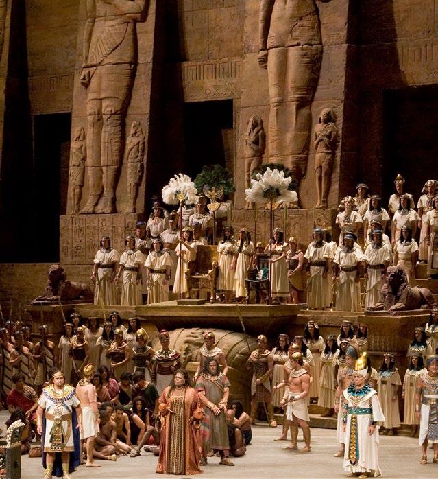 The chorus performing in Aida