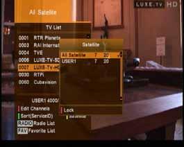 If you want to see all TV channel list, click the OK button and then select the TV