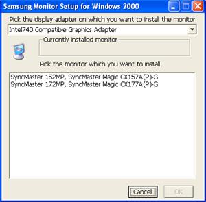 Setup - Installing the Monitor Driver 2. Windows XP/2000 Refer to "Installing the Monitor Driver and User Manual" CD-ROM supplied with the monitor.