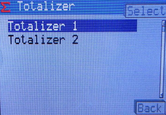 However, there is a slight difference in the way the totalizers are displayed, as the CM15 has the totalizer option available as an application template and not just an option.