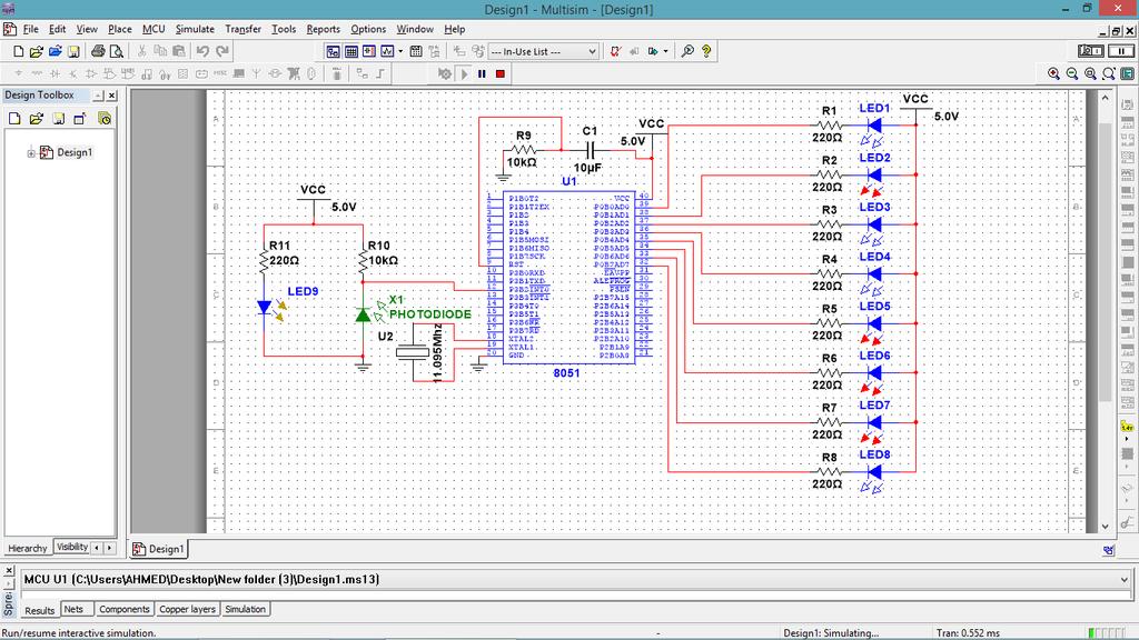 (Fig.4) Circuit Simulation after implementation References : 1.John PG, Thomas T, Balakrishnan V, Nair VN.Design and Implementation of Microcontroller Based Propeller Clock.
