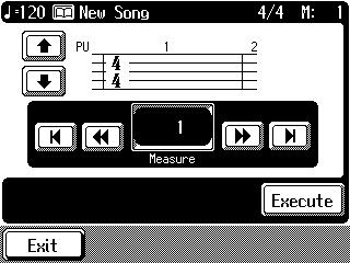 Chapter 5 Advanced Recording Function Composing a Song That Changes the Beat Partway Through You can create songs that have beat changes during the course of the song.