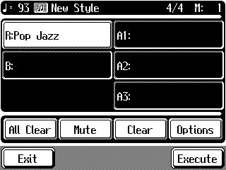Chapter 7 Using Other Functions A Style Composer Screen like the one shown below appears. fig.07-04.