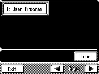 Chapter 7 Using Other Functions Saving User Programs on Floppy Disk You can save all User Programs now stored on the [User Program] button (internal memory) on floppy disk as a single set. 1.