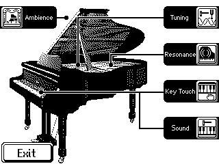 Chapter 8 Changing Various Settings Changing the Settings for One Touch Piano You can change settings related to the piano performance in the Piano Customize screen.
