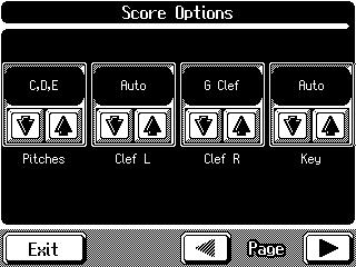 Chapter 8 Changing Various Settings Changing the settings for Score screen You can set which parts are displayed, and how the scores are to be displayed. 1. Press the [Song/Disk] button.