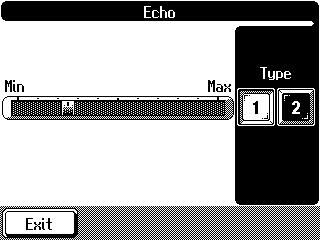 Using Music Files Adjusting the Echo fig.q5-09.eps You can adjust the echo added to the sound from a microphone connected to the KF-90. 1. Press the [Vocal Effects] button.