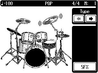 Chapter 1 Performance Playing Drum Sounds You can use the keyboard to play percussion sounds or effects such as sirens and animal sounds. fig.01-15 1.
