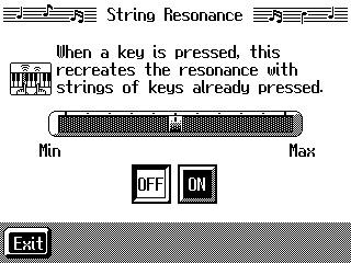 Chapter 8 Various Settings Changing How Rapidly Sounds Are Expressed According to the Force Used to Play the Keys (Hammer Response) (KR-7) You can adjust the timing with which sounds are produced