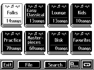 Chapter 3 Song Playback and Practice Functions Playing a Song Now, let s try practicing while playing back internal songs, commercial music files, and songs saved to floppy disks.