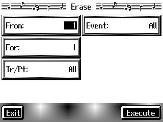 Chapter 6 Creating and Editing Songs Transposing Individual Parts (Transpose) You can transpose specified parts and tracks individually. A screen like the one shown below appears. fig.d-e-erase.