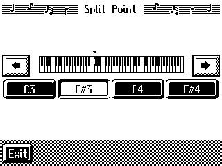 Chapter 8 Various Settings Changing the Keyboard s Split Point (Split Point) This sets the point (the split point) where the keyboard is divided when specifying chords in the left hand while using