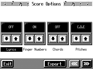 Chapter 3 Song Playback and Practice Functions Making Detailed Settings for the Score Display You can change the part appearing on the score display and change the manner in which the score is