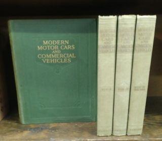 7. Judge, Arthur W. Modern Motor Cars and Commercial Vehicles: Their Principles, Construction, Maintenance, and Management (4 volumes). London: Caxton Publishing Company, Ltd., circa 1931.