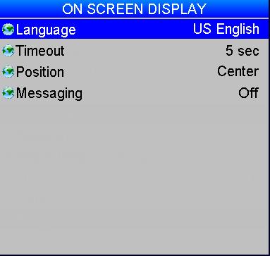 USING THE PROJECTOR On Screen Display Select a display Language from the drop-down list. The menus will disappear if no buttons are pressed within the Timeout selected from the dropdown list.