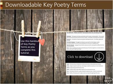 1.12 Downloadable Key Poetry Terms Click on the