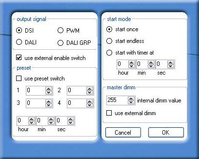 Enable (e.g. for External Enable switch) The "Enable" button is activated by the "use external enable switch" check box.