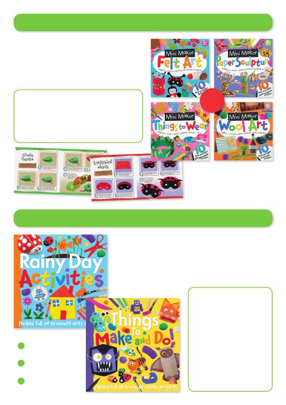 Packed with lovely, simple projects for children to make, the Mini Artist series is a first introduction to arts and crafts.