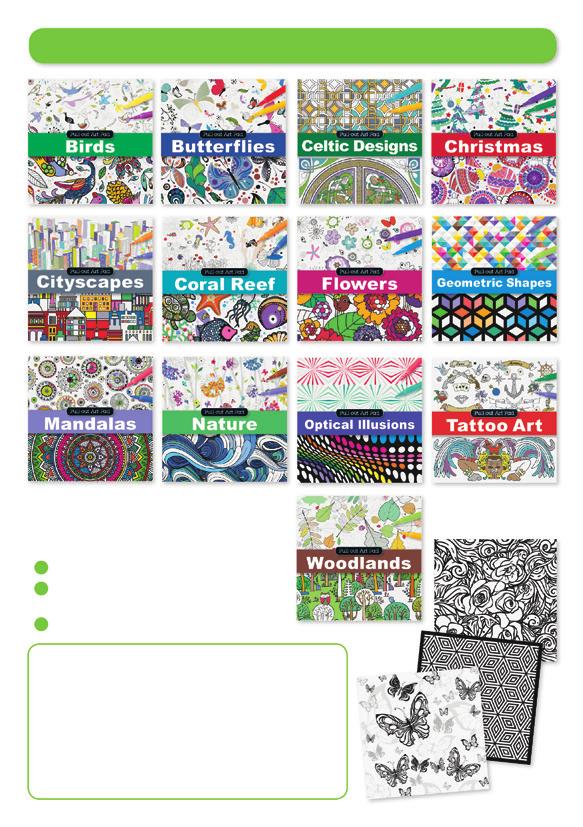 Intricate Colouring Pull-out Art Pads title title Everyone can create unique, colourful pictures with these fun colouring pads. Grab your pencils, markers and crayons and get creative!
