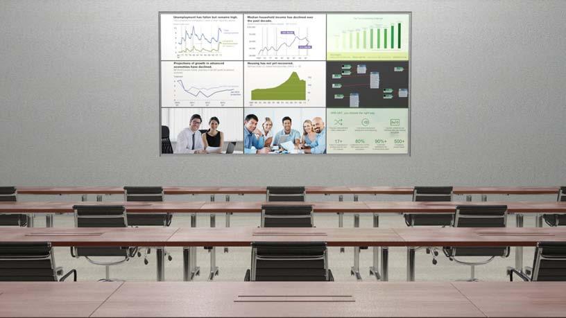 Wall Widely customized for large screen applications through