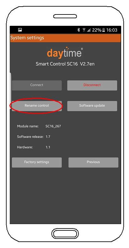 6.1 Changing the name of the controller (the module name) Click on