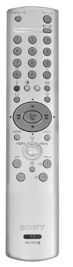 Remote Control Configuration for VCR/DVD This remote control is set by default to operate basic functions of this Sony TV, Sony DVD and most of Sony VCR when batteries are initially installed.