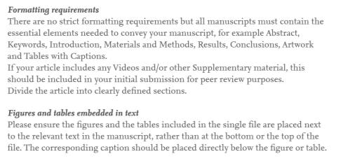 Examples of different formats Slide 10 of 42 Unknown formatting The journal guidelines don t include any instructions regarding font, line spacing, margins, or other layout issues.