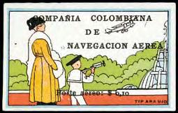 The Esmeralda Collection Starting Price 1887 («) 1920, 10 c. Woman and boy watching plane, unused without gum as issued, bright colors, wide to large margins.