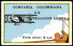 Colombia Starting Price 1890 («) 1920, 10 c. Flier in plane watching biplane, unused without gum as issued, deep colors, large margins all around.