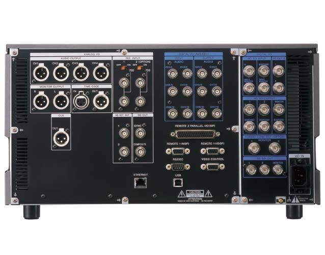 Versatile Interfaces The SRW-5800/5500/5000/5100 features a wide range of interfaces including: HD-SDI I/O HD-SDI (format conversion) out (with HKSR-5001) SD-SDI out SD composite out AES/EBU digital