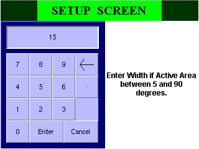 2.3 Setup Screen (parameter entry) This is the Setup Screen which is used to enter the machine parameters, and correctly phase the Motor and Encoder.
