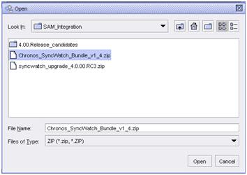 To import the SyncWatch script bundle 5620 SAM Figure 8 SyncWatch script bundle 4 Click on the Open button. The Import form opens and lists the operations to be carried out.