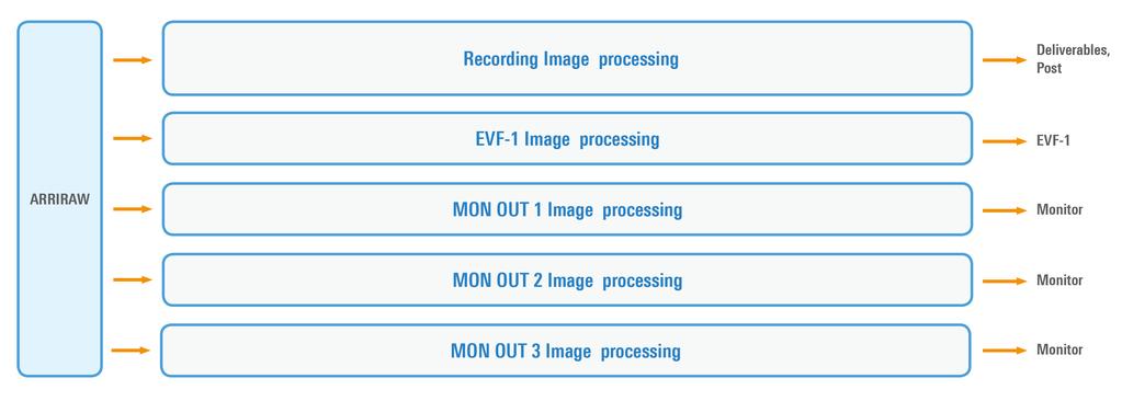 ALEXA SXT Image Processing and Menu Settings For a better understanding of ARRI Look Management, it helps to take a closer look at ALEXA SXT image processing and the menu settings affecting it.