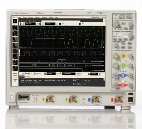 Infiniium 9000 Series Oscilloscopes At a Glance Table 1 9000 Series oscilloscope models Model Analog bandwidth Standard memory depth (2/4-channel mode) DSO/MSO9064A 600 MHz 40 Mpts/20 Mpts