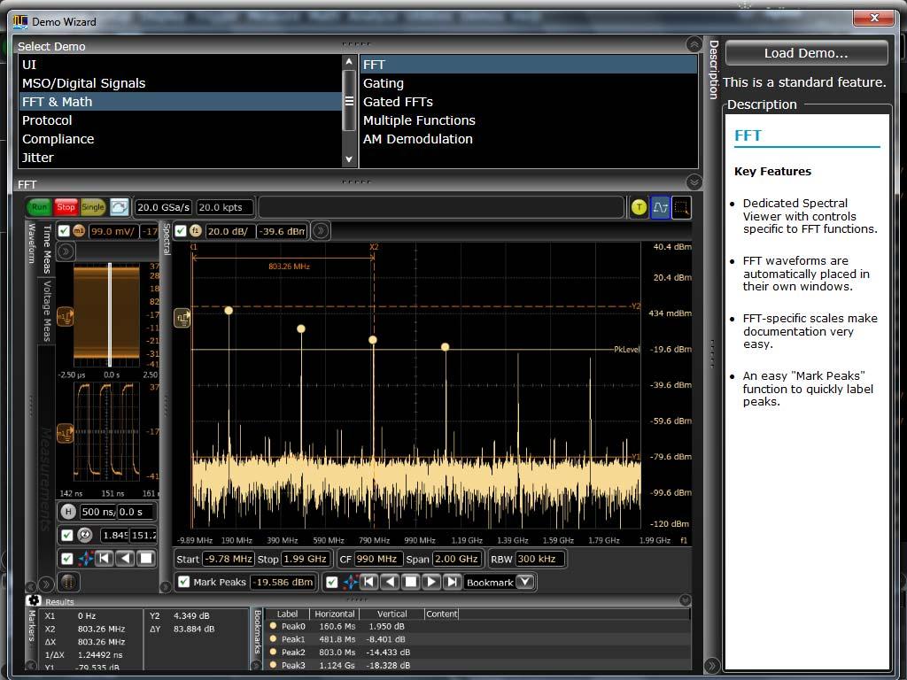 3 Online Help and Other Information Using the Demo Wizard Your 9000 Series oscilloscope comes with a built-in demo wizard that showcases many of the oscilloscope s capabilities.