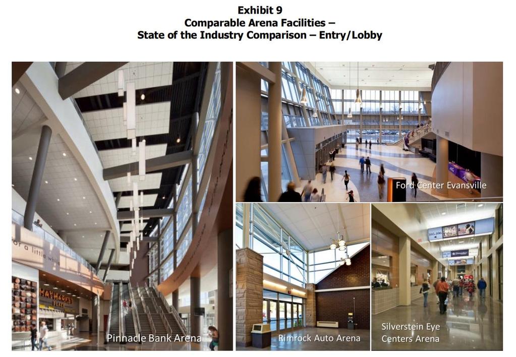 Comparable Arena Facilities Entry/Lobby The FFCC offers an outdated lobby that does little to enhance the overall guest experience, relative to more modern and