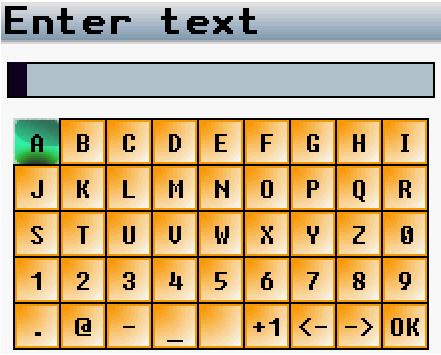 MAXX OPERATIONS Entering Text Entering Text The text keyboard is where the alphanumeric data is entry for all parameters that require data input.